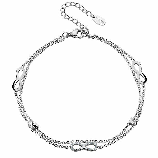 Crystalp Infinity Steel Double Bracelet 22148.E