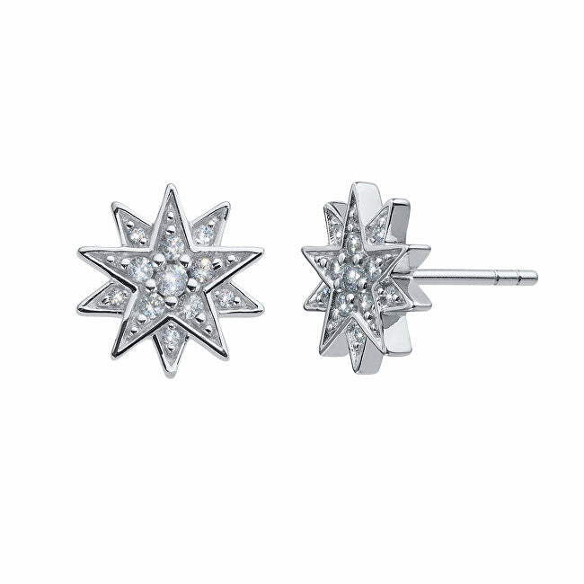 Crystalp Boucles d'oreilles pendantes en cristal argenté scintillant Sisy 42134.S