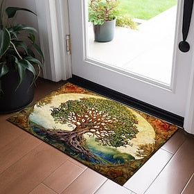 Tree of Life Painting Doormat Floor Mats Washable Rugs Kitchen Mat Non-Slip Oil Proof Rug Indoor Outdoor Mat Bedroom Decor Bathroom Mat Entrance Rug