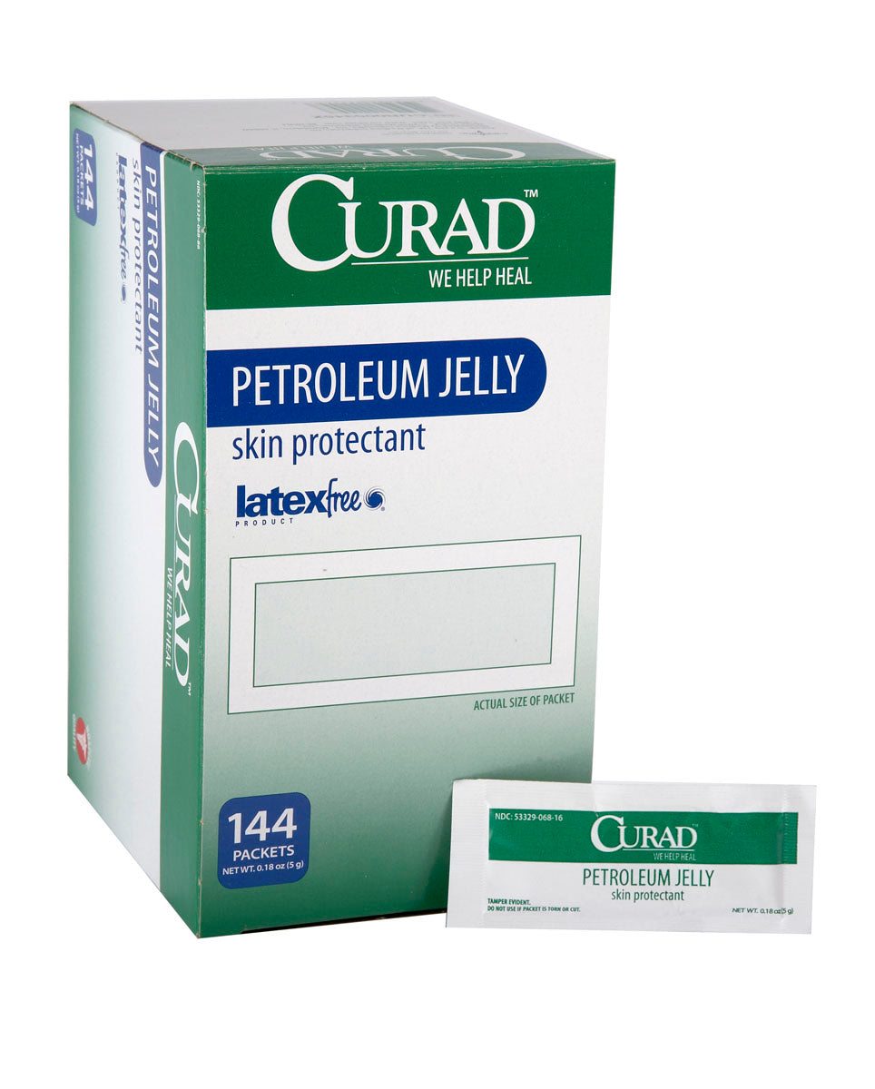 CURAD Petroleum Jelly 5g Foil Packet, Box of 144