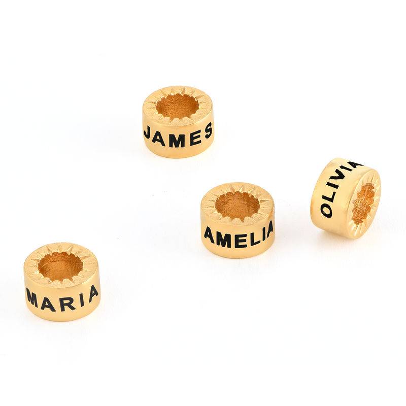 Custom Engraved Beads for Linda Jewellery in 18ct Gold Vermeil