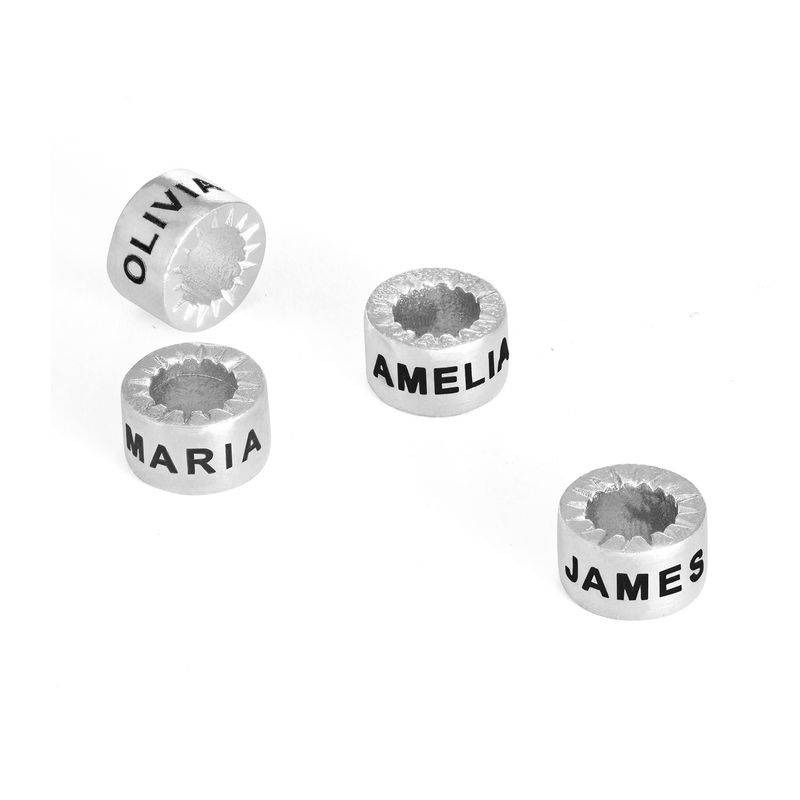 Custom Engraved Beads for Linda Jewellery in Sterling Silver