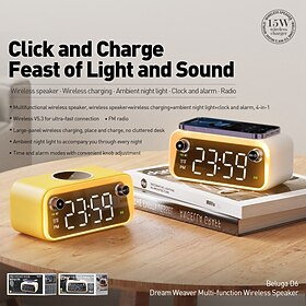 Beluga D6 Alto-falante Bluetooth Bluetooth Radio FM Luz LED Alto-falantes sem fio Alto-falante Para PC Notebook Celular