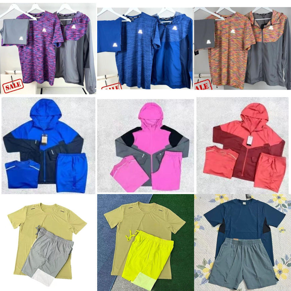 montirex Tracksuit tech 3-piece set Mens tracksuit sports fiess jogging suits running shirts shorts quick dry sportswear soccer jersey basketball gy