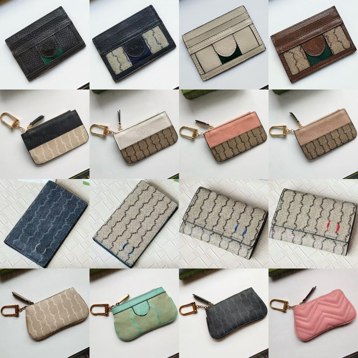 (go off picture not the description) Fashion Designer Card Holders for Women Men Portable Mini Wallets with Letter Printing Fold Small Purses 22902