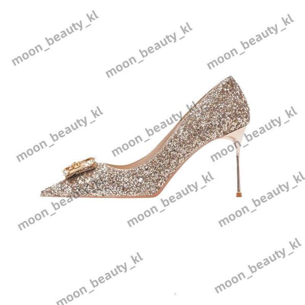 Designer High Heel French Wedding Shoes For Women 2024 New Main Wedding Dress Not Tiring Your Feet Crystal Champagne Autumn And Winter Large