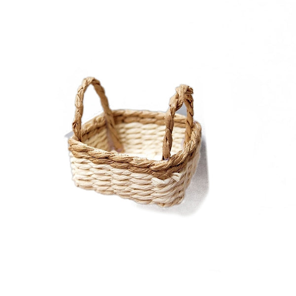 Dollhouse Mini Woven Basket for Kids Supply