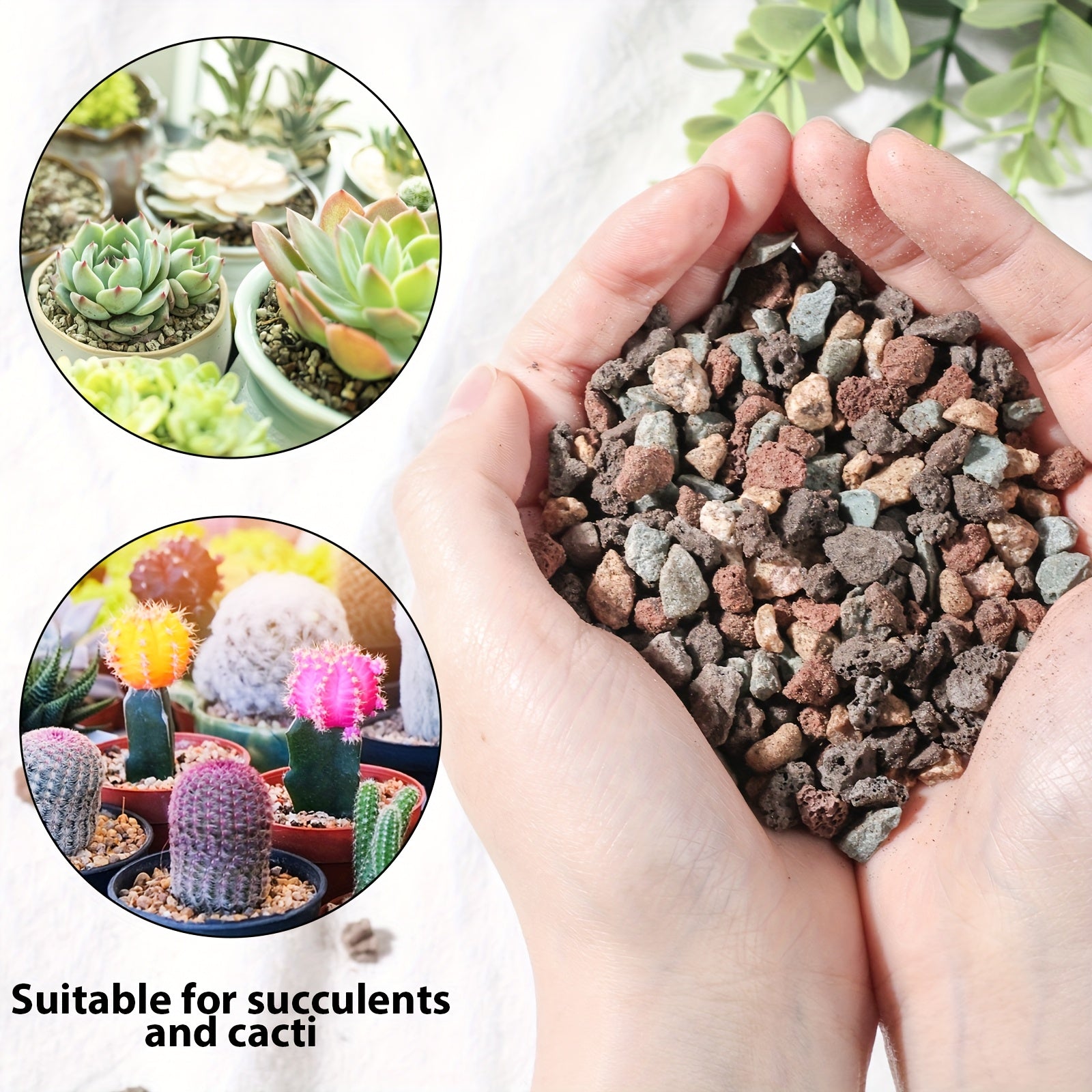 TEMU 2lb Vibrant Mixed Color Gravel - 1-5" Natural Stone Pebbles For Succulents, Hydroponics, Fish Tanks & Landscaping - Decorative Accent Stones For