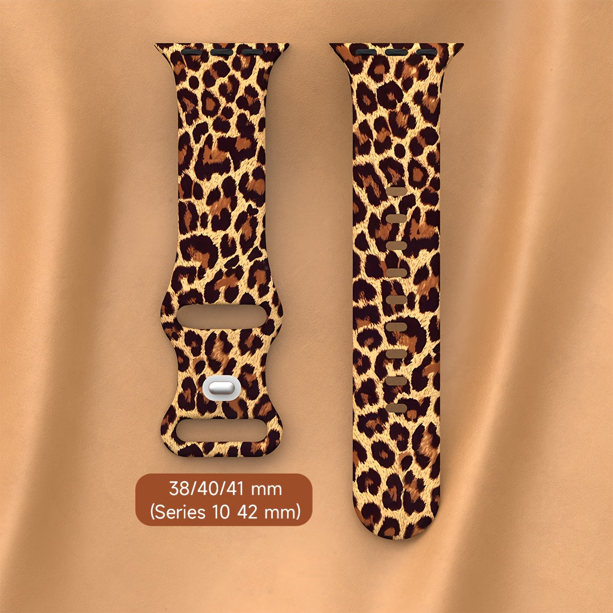 TEMU Lovely Yellow Leopard Watchband Compatible With Iwatch Soft Adjustable Watch Replacement Strap All Series, Wearable Tech Accessory, Smartwatch