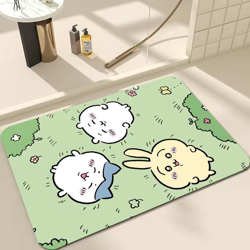 Cartoon Floor Mat Bathroom Floor Mat Entrance Door Mat Toilet Doorway Water-absorbent Foot Mat