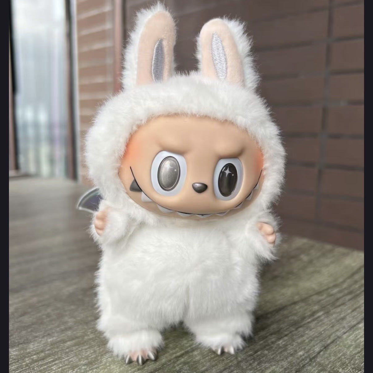 Labubu plush doll keychain toys BD box cute angel with wings plush toys decorative accessories dolls Labubu keychains bag charm blind boxes holiday