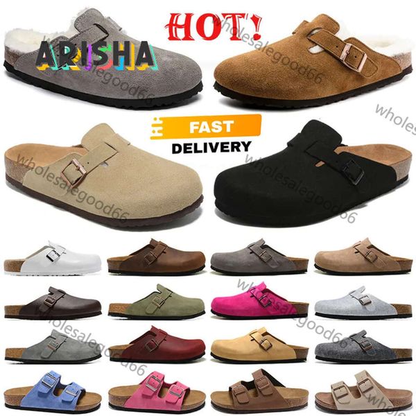 slippers clogs sandals designer slides arizona sandal clog men women shoes sliders suede snake leather buckle strap flip flops slipper