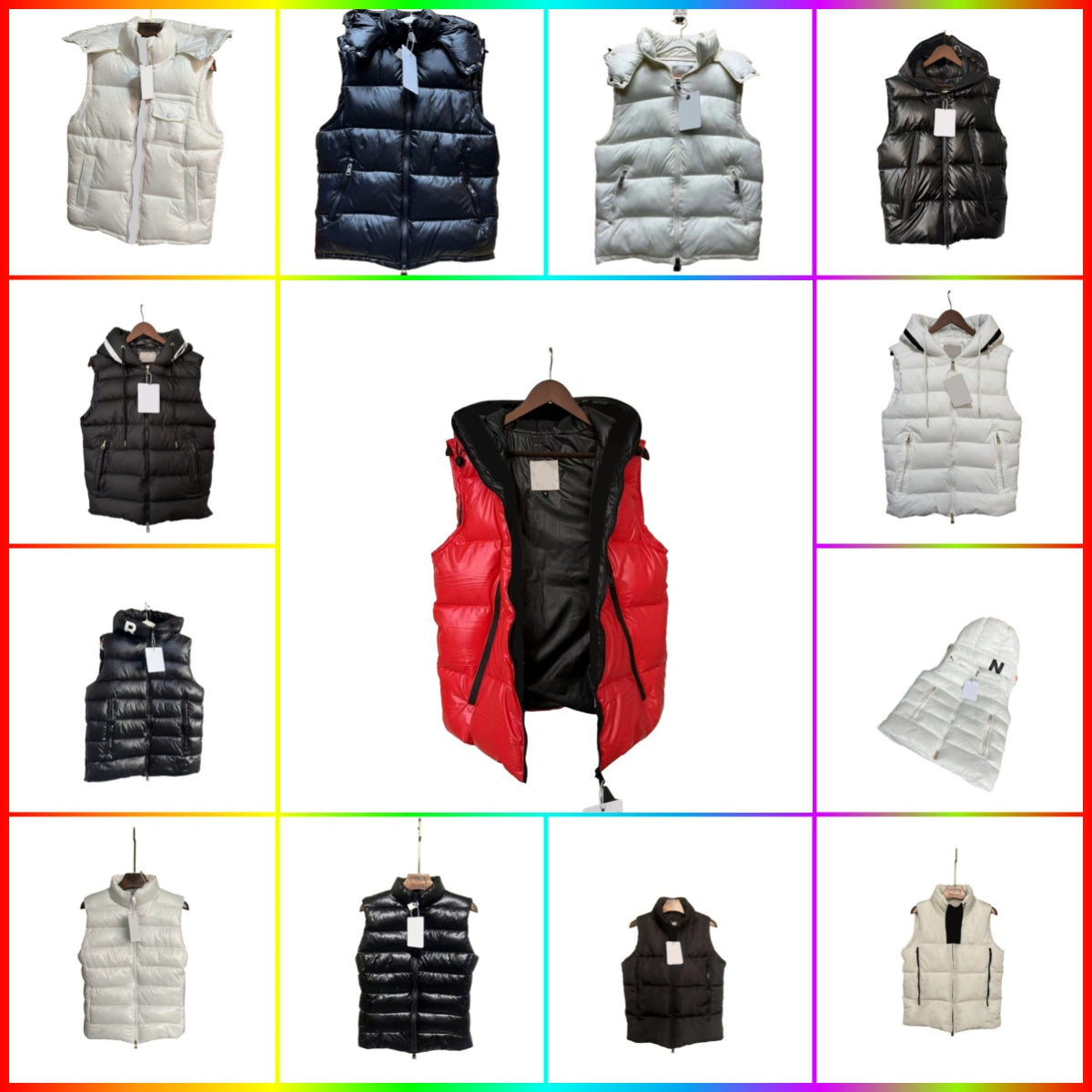 Lightweight Mens and womens Down Vest Stand Collar men gilet Chest Badge men purffervest Autumn Winter gilets size M-5XL