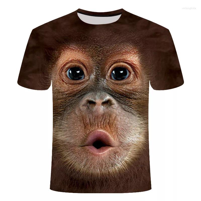Men&#039;s T Shirts 2022 Novelty Animal Pig Cow Dog Orangutan Sheep Series T-shirt Men And Women 3D Printed Shirt Harajuku Style Summer