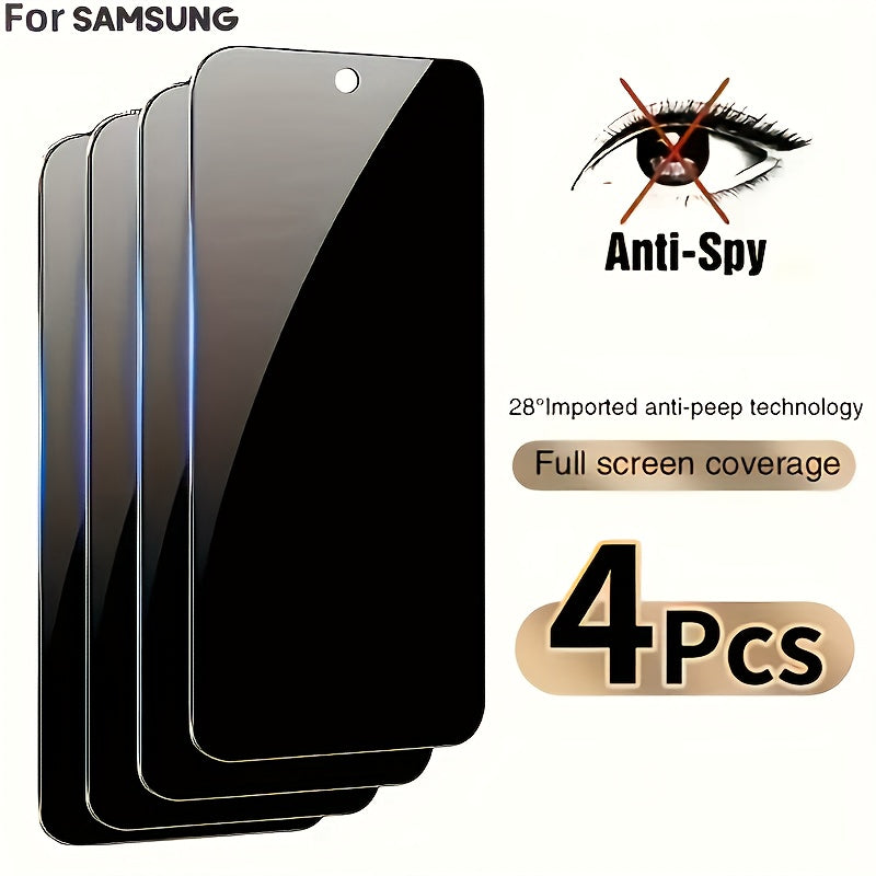 TEMU 4pcs Of Anti-peep Tempered Film For A16-a16 5g Mobile Phone Full Screen Protector A06-a05-a15 4g-a25-a35 Anti-fall And Anti-peep Tempered Film