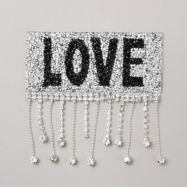 Toppe termoadesive-cucibili in tessuto con strass