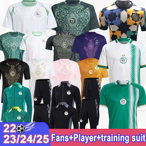 24 25 Algeria Players Fans Soccer Jerseys BENRAHMA BOUNEDJAH MAHREZ ZERROUKI Home Away 3rd Training Wear 22 23 Home Away Football Shirts