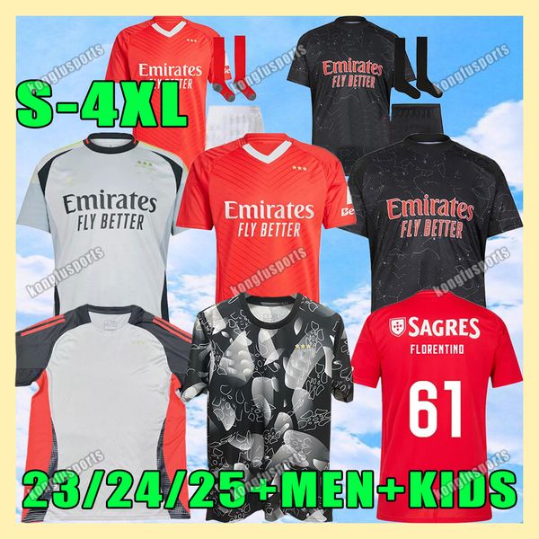 24 25 Di Maria Soccer Jerseys NERES RAFA JOAO NEVES WALDSCHMIDT PIZZI RAFA G.RAMOS 2023 2024 Home Men Kids Kit Player Football Shirts OTAMEN