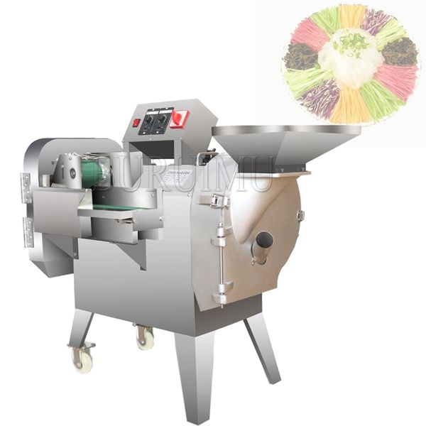 830 Double-head Vegetable Cutting Machine Electric Vegetable Cutter Wire Cutter Commercial Automatic Slicer Potato and Radish Shredder