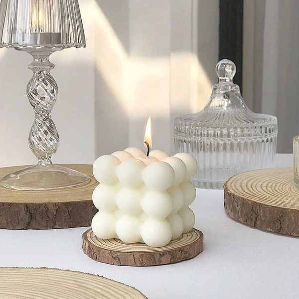 Candles Modern home decoration large cube bubble candles soy wax aromatherapy scented candles home decoration candles birthday gifts CL24122