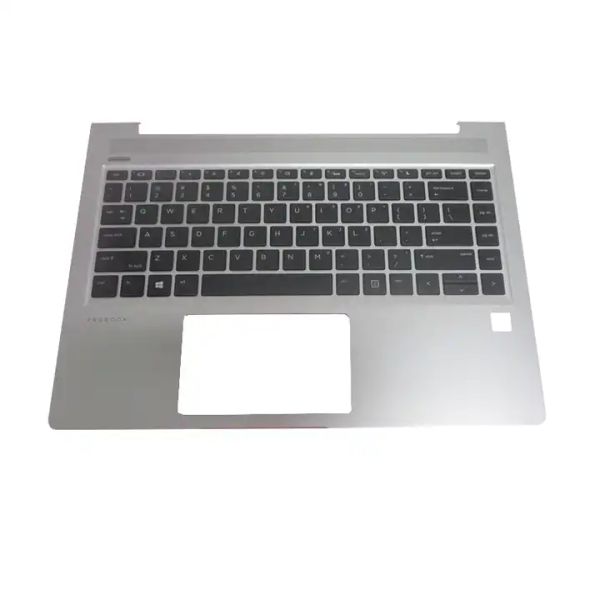 New Original for HP ProBook 440 G7 Palmrest Cover Case FPR hole Keyboard Silver L65225-001