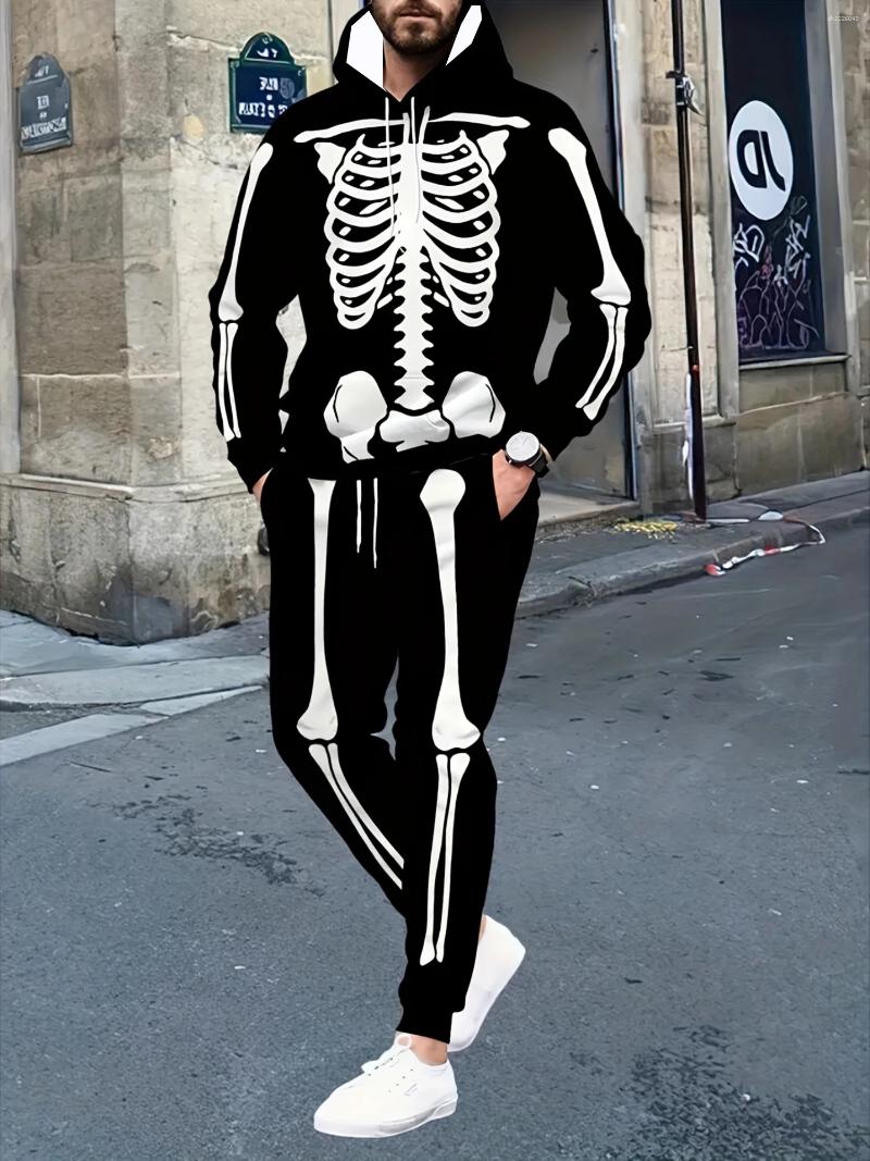 Men&#039;s Tracksuits The Set Fo Autumn Winter Hoodies Sweatshirt Features A Casual Fashionable Soft And Comfortable 3D Frame Pattern Print