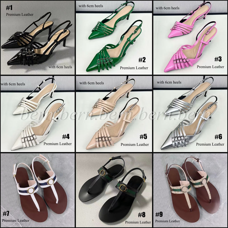 Premium Women&#039;s Leather Sandals Fashion Heels Dress Shoes for Summer Beach Sandals