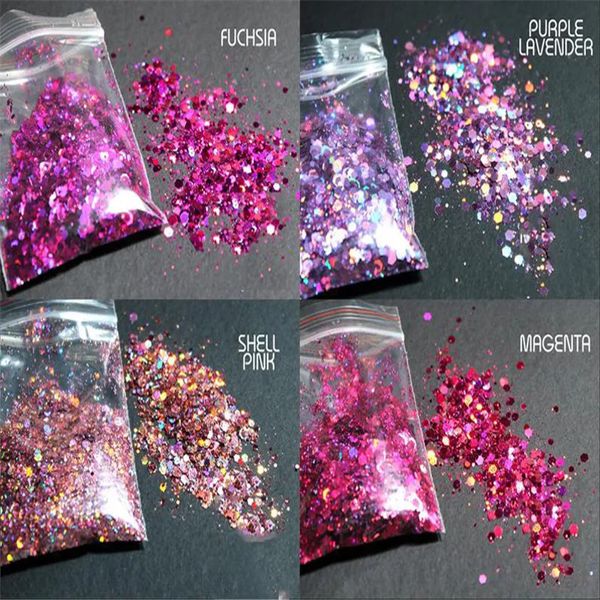 500g each Rainbow Holographic Glitters Mix &quot;50 shades of holographic&quot; nail art nail gel nail acrylic UV resin holo pigment 231227