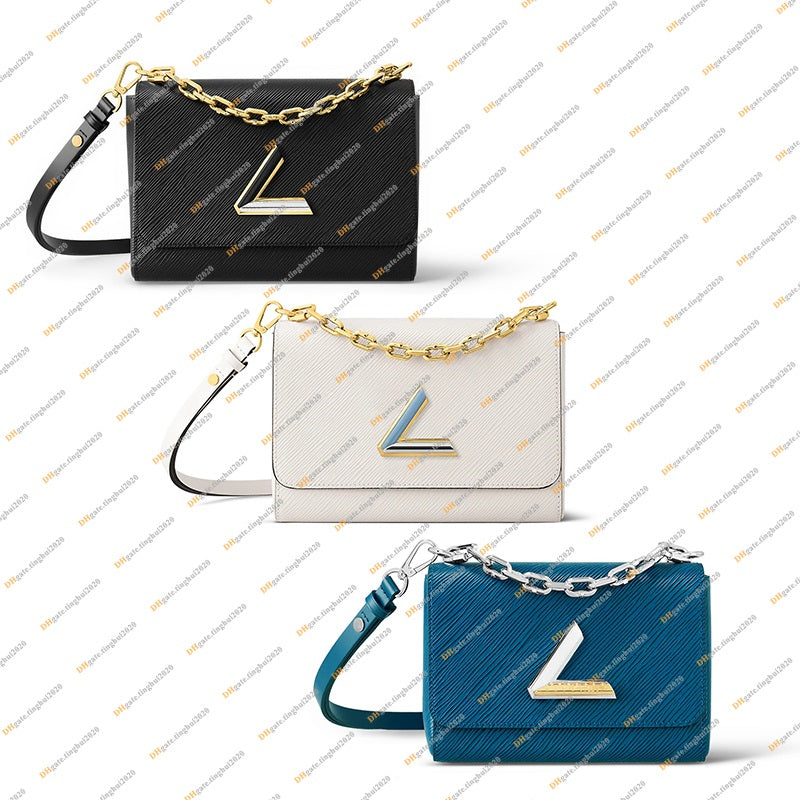 Ladies Fashion Casual Designe Luxury Twist Shoulder Bag Chain Bag Crossbody Tote Handbag Top Mirror Quality M21032 M21031 M21033 Purse