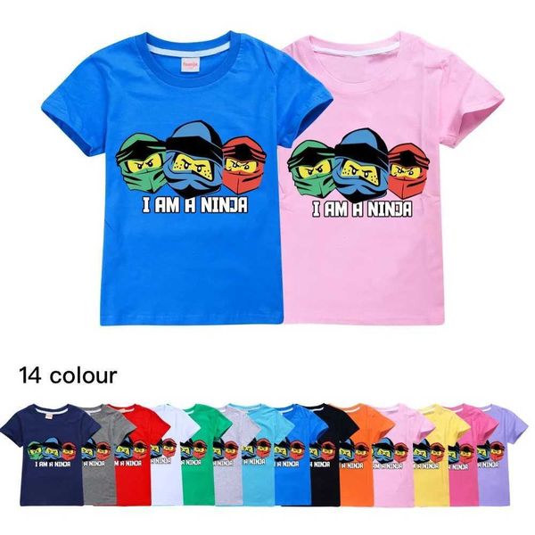 NINJA KIDZ Kids Cartoon Clothes Summer Boys Fashion Short Sleeve T-Shirt Children Graphic Tee Baby Girls Tops Clothes M250116