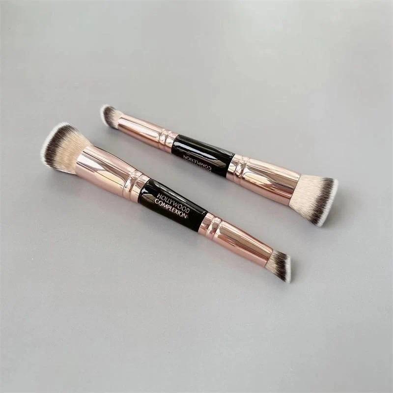 The Hollywood Complexion Brush Double-ended Face Foundation Concealer Makeup Brush Contour Blending Cosmetic Tool