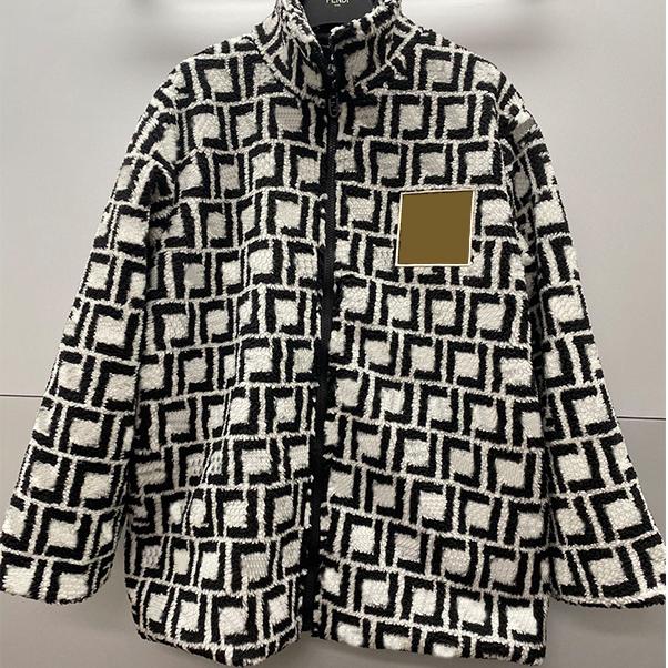 24WF Designer New Tech Fleece Women Coat Cotton Tech Fleece Thick collar Sweater Letter Fur Sport Draw rope M L XL