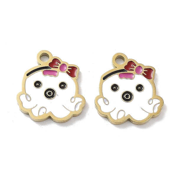 Pendentifs en émail et acier inoxydable 304 avec placage ionique (IP)