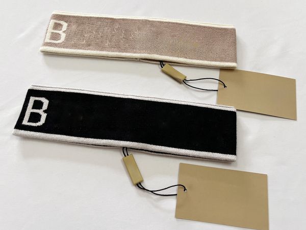 Women Knitted Headband Warm Woolen Cross Headbands Knitting Headwrap with Button for Ear Protective Designers Mask Holder Hairlace Designer