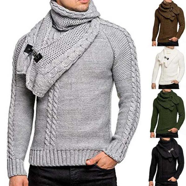 Mens skydiving sweater autumn and winter warm turtle neck knitted sweater mens casual ultra-thin Fl Sve Plover mens Oversi Knitwear M241111
