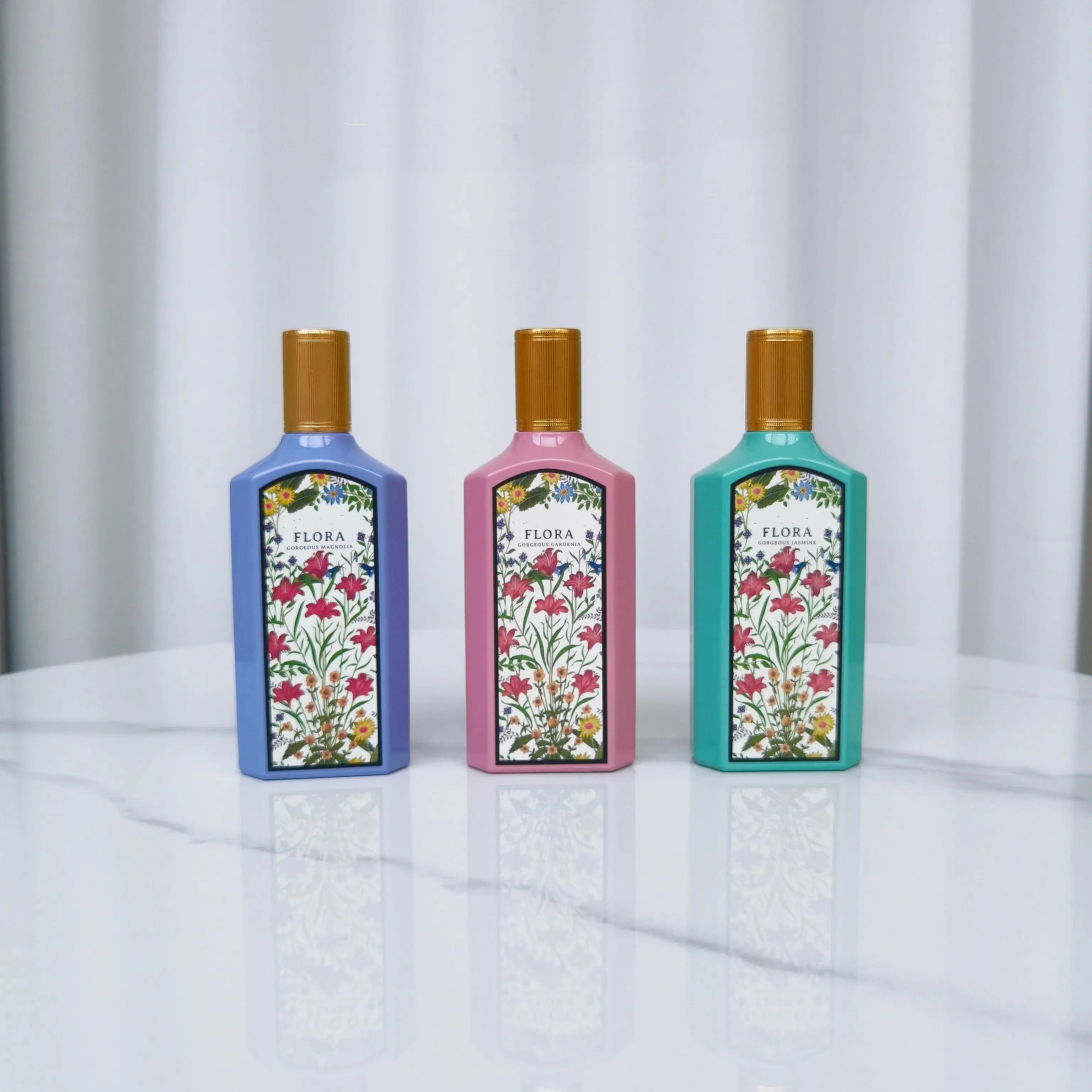 Flora Gorgeous Perfume Gardenia Magnolia Jasmine Fragrance 100ml Women Parfum Long Lasting Smell Lady Girl Perfumes Floral Flower Scent Spray Cologn