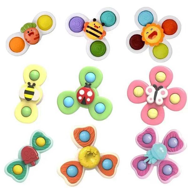 Baby Bath Toys For Boy Children Bathing Sucker Spinner Suction Cup Toy For Kids Funny Child Rattles Teether Toddler Toys C250117