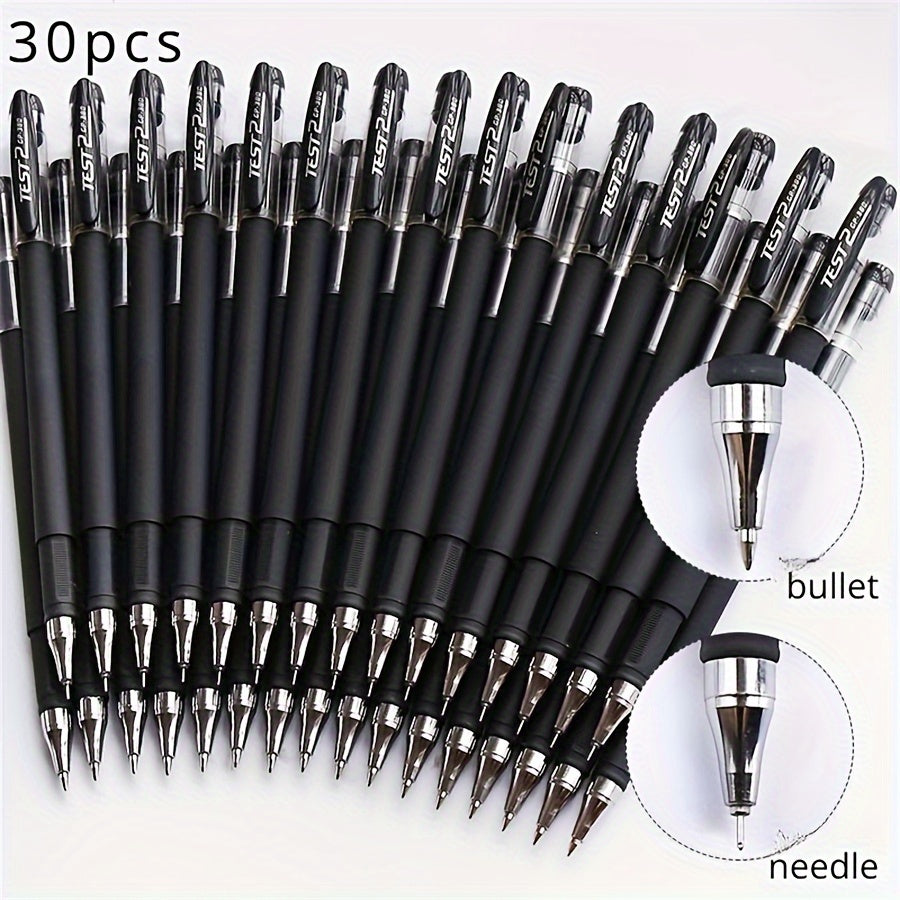 TEMU 30pcs Technical Gel Pens And Ballpoint Pens Set, Gp380 Roller Pens, Smooth , Lightweight Plastic Body Point And Screw Off , Ideal For