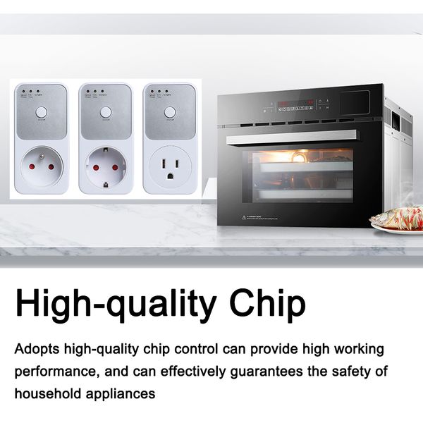 Automatic Refrigerator Protecting Switcher 170-260V Voltage Protector 5-6 Mins Relay Socket EU-USA UK Plug Electrical Stabilizer