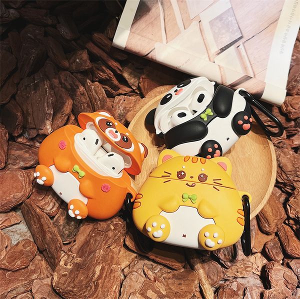 ddmygifts Cute cartoon orange raccoon cat suitable Pro2 protective 2-3 generation Bluetooth headphone case for women A