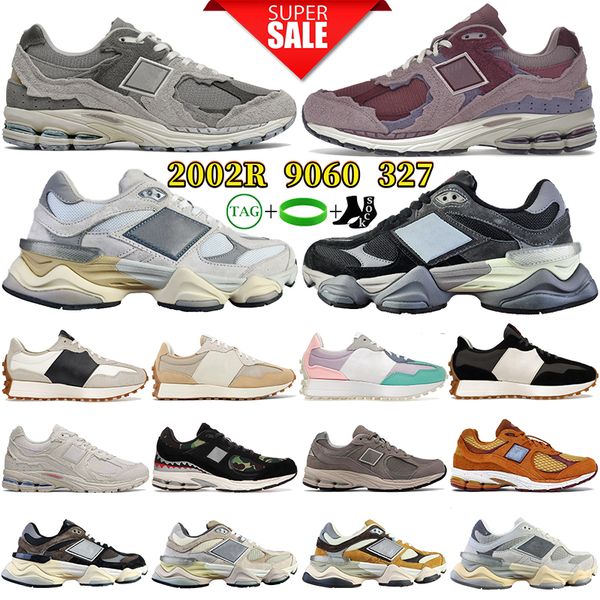 New Casual Designer Shoes 327 2002R Men Women Sneakers Sea Salt Black Casablanca Protection Pack Pink Trainers Mens Womens 327s 9060s Sports