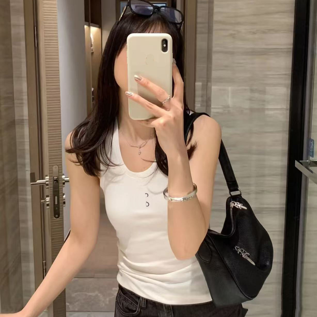 Designer tank top womens tanks Short casual slim fit fashionable cotton tank Top