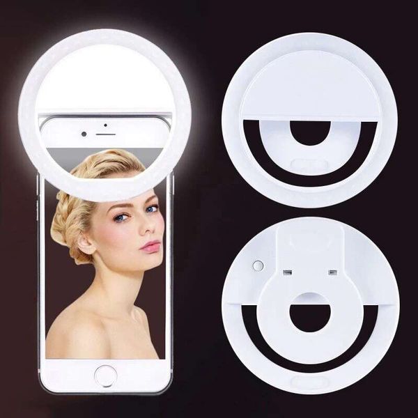 USB Charge Led Mobile Lens LED Lamp Ring iPhone for Samsung Xiaomi Laptops Phone Selfie Light