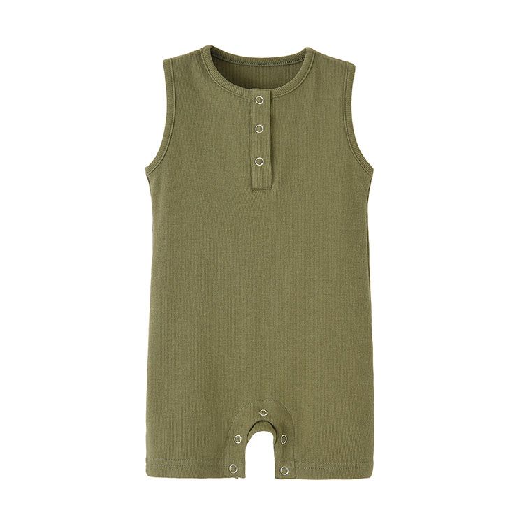 K555 Summer Baby Sleeveless Romper Soft Cotton Newborn Boy And Girls Ribbed Jumpsuits Bodysuit Toddler Infants Clothes