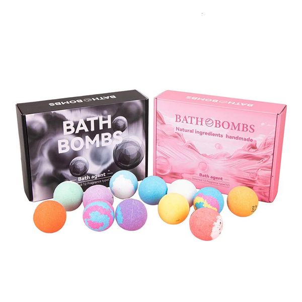 12PcsSet Bath Bomb Gift Set Bath Salt Balls Essential Oil Bath Bombs for Moisturizing Skin Fizzy Spa Bubble Bath Aromatic Odor 240627