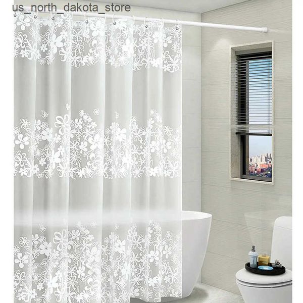 Shower Curtains Flower shower waterproof PEVA flower curtains used for bathroom bathtubs large and wide bathtub covers hooks Rideau De Bain