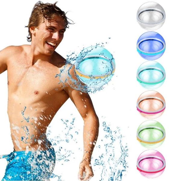 SplashMagix Quick-Fill Water Balloons: Reusable Silicone Self-Sealing Magnetic Balls for Outdoor Water Games - Soft, Fun and Eco-Friendly! h