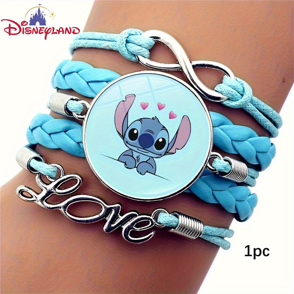 TEMU Stitch Cartoon Braided Rope Bracelet, Fashionable And Creative Braided Rope Handmade Jewelry, Suitable For Birthday Gifts And Holiday Gifts For