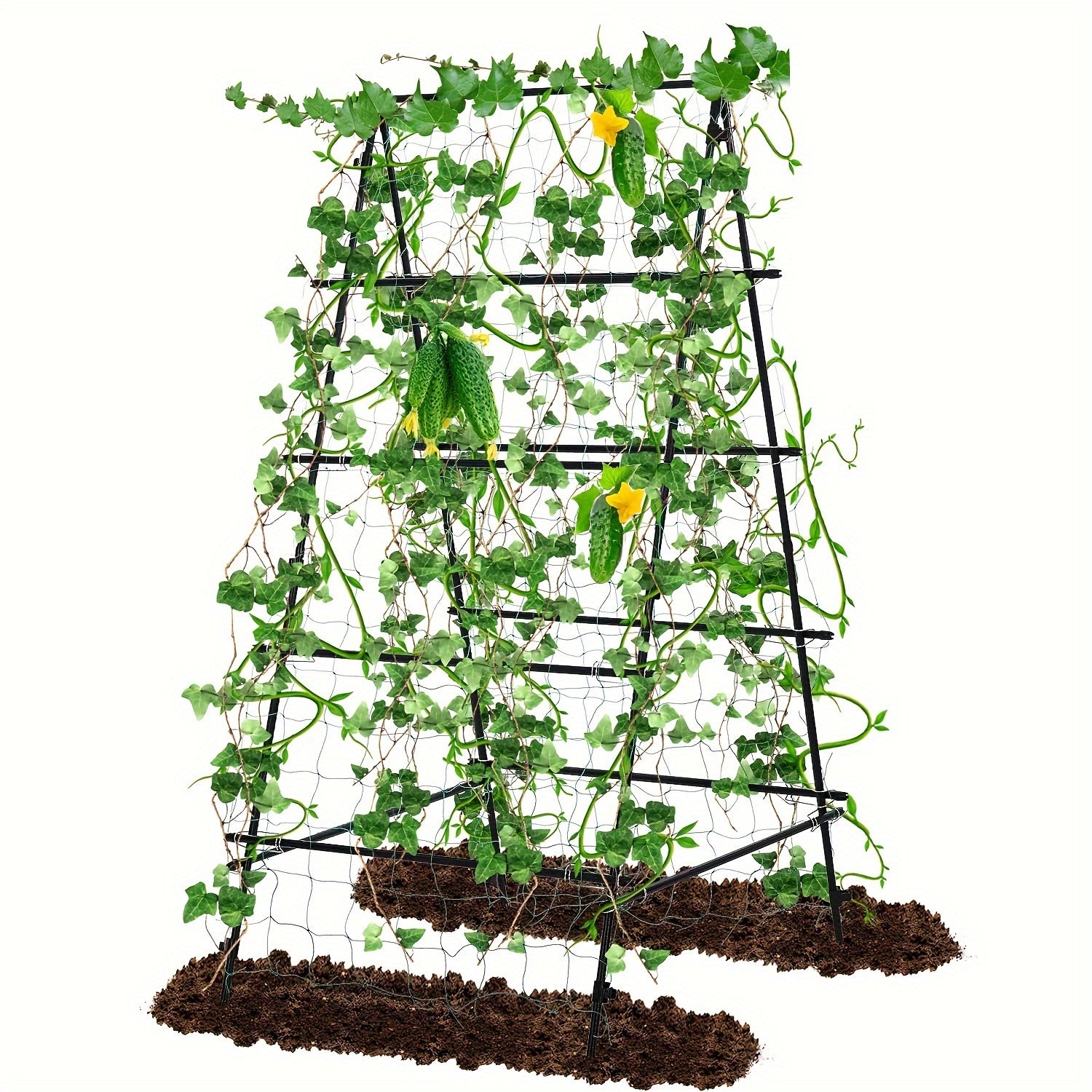 TEMU 3' X 6' Trellis For Climbing Plants Outdoor, Garden Trellis For Raised Garden Grow Support With Plant Support Clips, Grow Support For Cucumber,