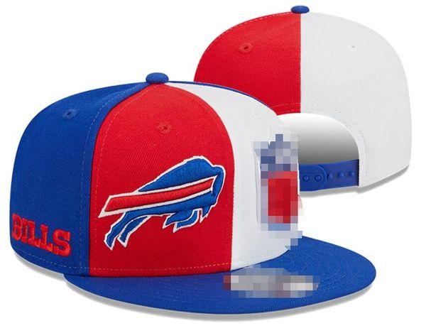 2025 Basquete de moda Snapback Bills Baseball Snapbacks All Team Football Snap Back Hats Womens Mens Caps Flat Strapback Hip Hop Cap Sports